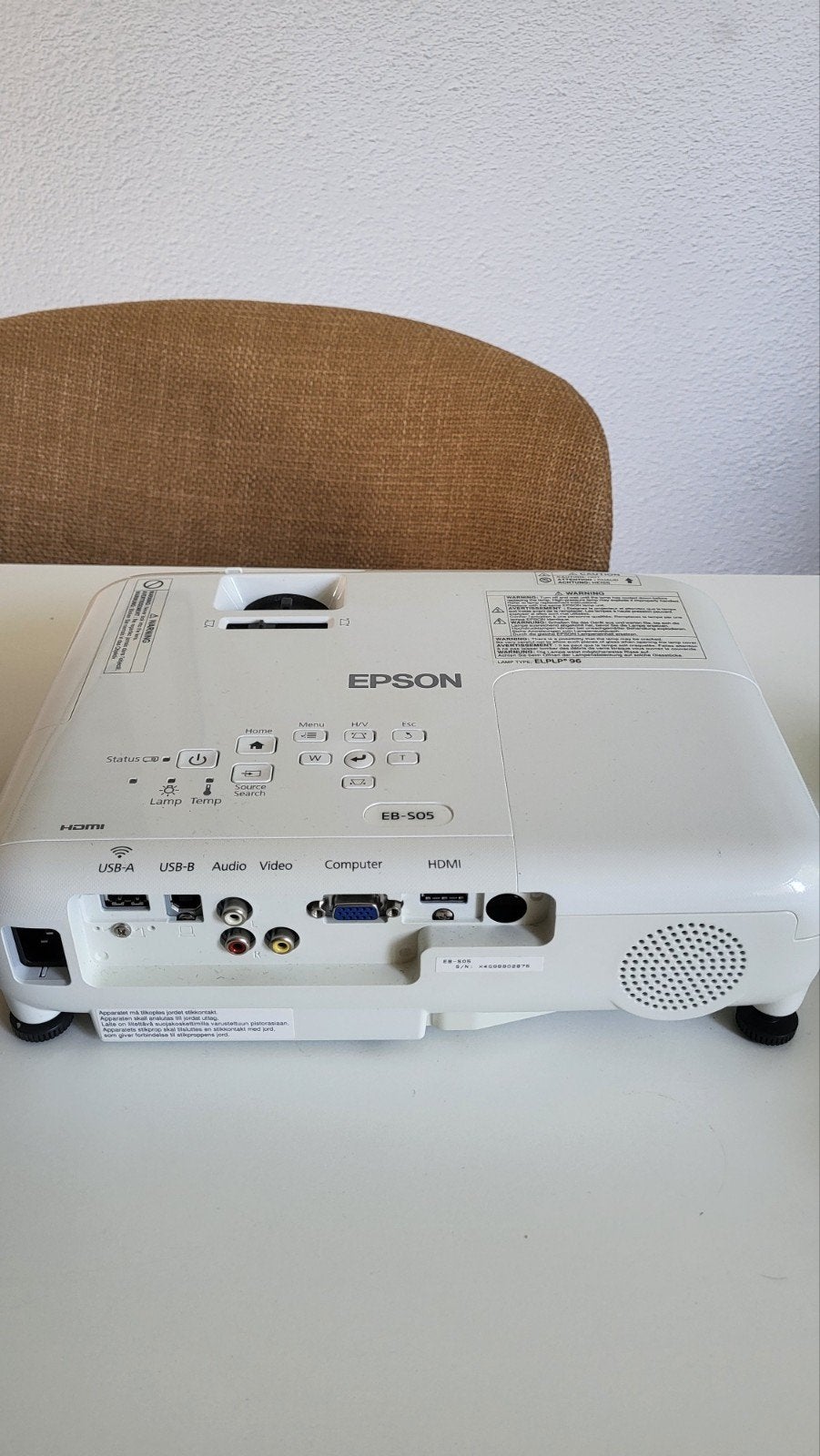 Epson EB-S05 Beamer Projector met Afstandsbediening en Tas, Epson, Ophalen of Verzenden, Zo goed als nieuw, LCD