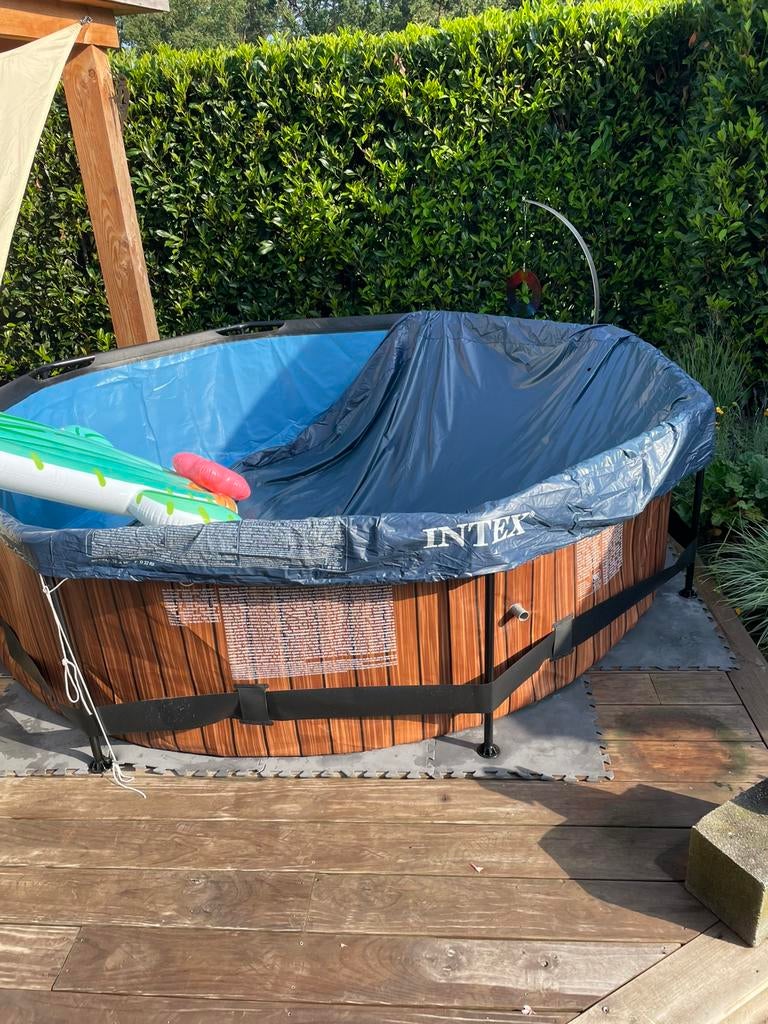 Buitenbad Exit, Tuin en Terras, Zwembaden, Zo goed als nieuw, Opzetzwembad, Minder dan 80 cm, 300 cm of meer, Rond, Ophalen