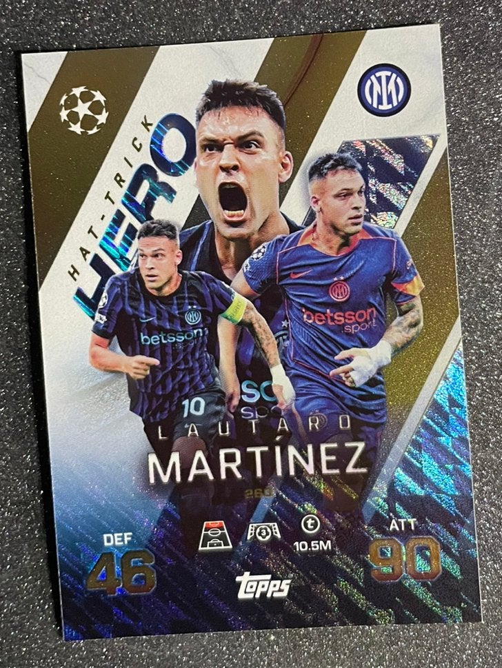 Topps MA EXTRA 25/26 HAT-TRICK HERO LAUTARO MARTÍNEZ INTER, Verzenden, Zo goed als nieuw, Plaatje