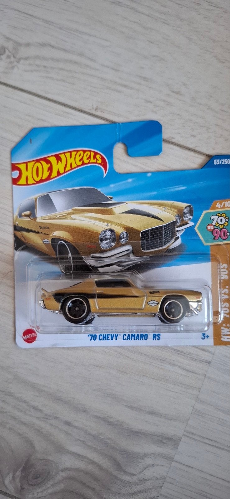Hot Wheels '70 Chevy Camaro RS - Goudkleurig, Ophalen of Verzenden