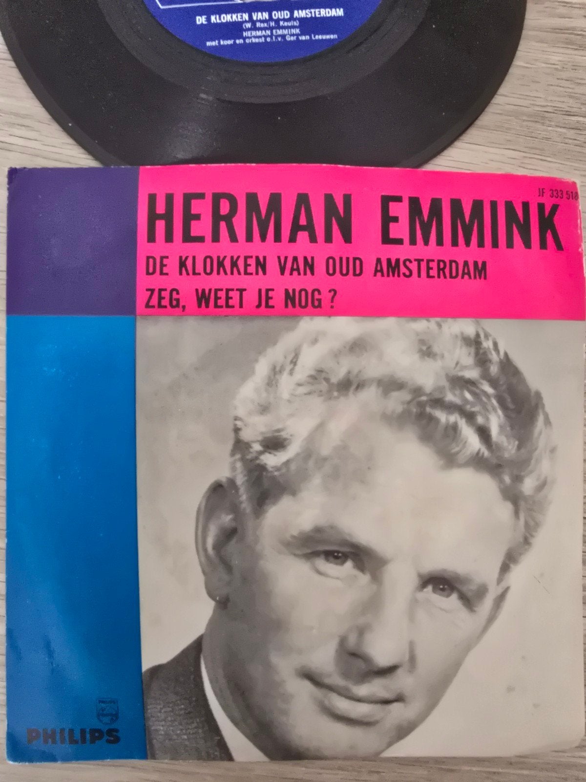 Herman  Emmink/ de klokken van oud Amsterdam, Ophalen of Verzenden, Gebruikt, 7 inch, Levenslied of Smartlap