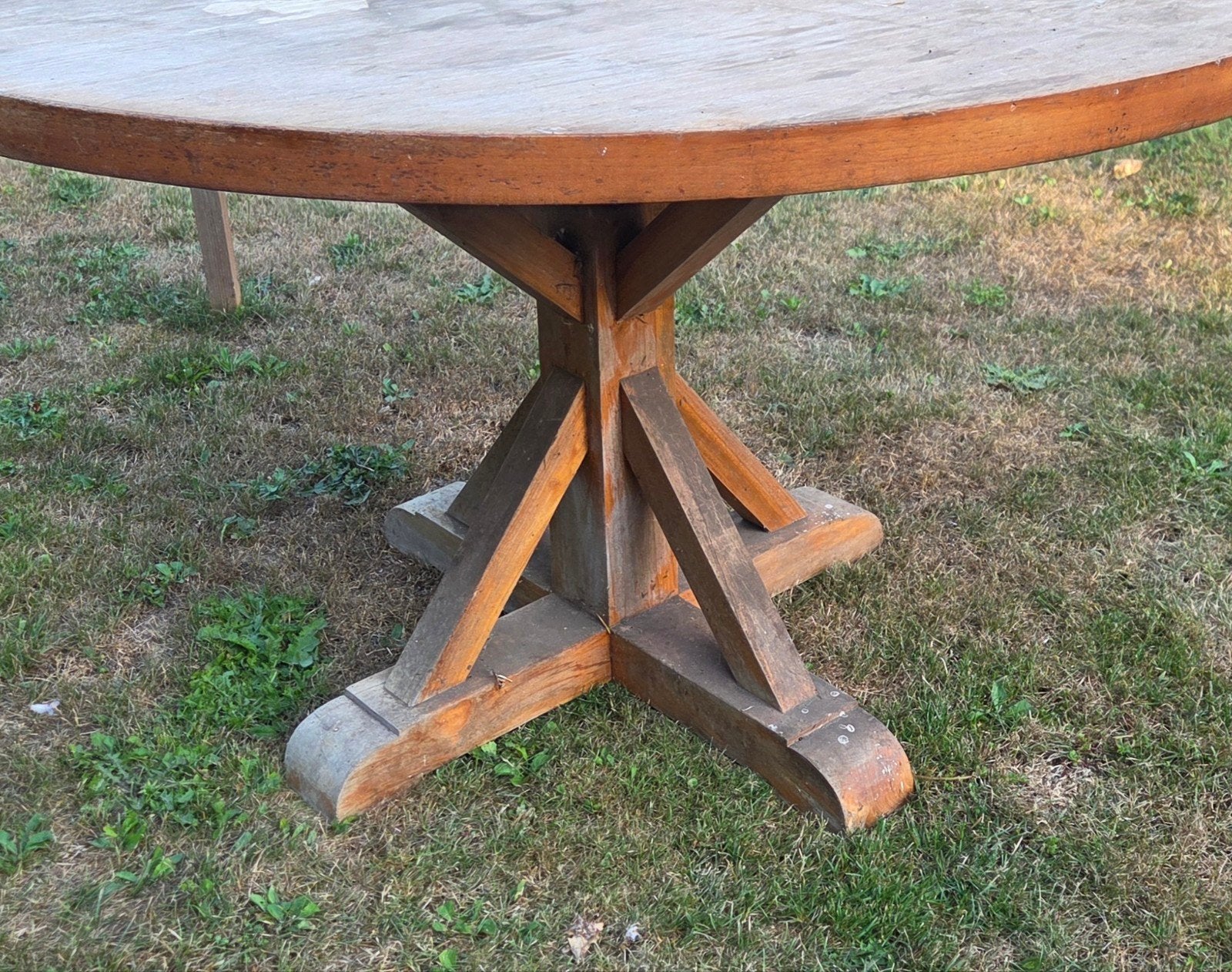 Houten tafel met 3 stoelen, Ophalen, Gebruikt, Hout