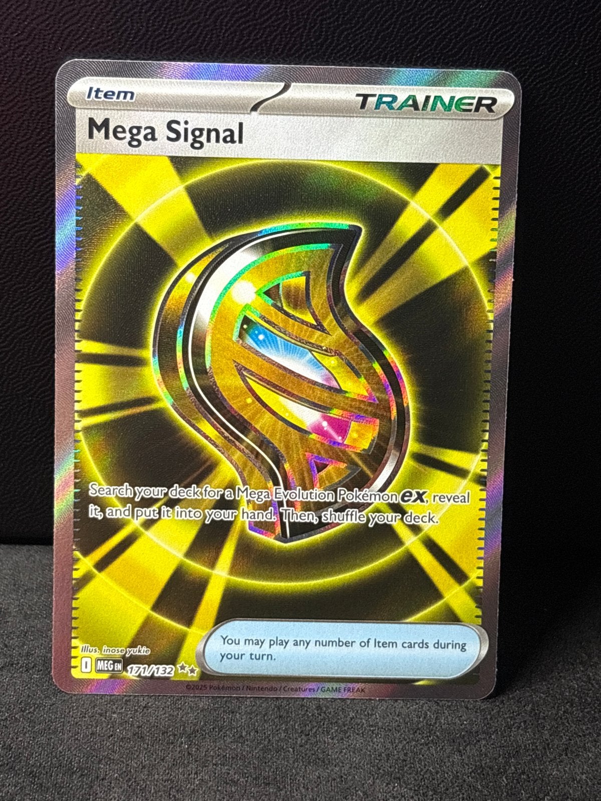 MEG 171 - Mega Signal, Hobby en Vrije tijd, Verzamelkaartspellen | Pokémon, Zo goed als nieuw, Losse kaart, Foil, Verzenden