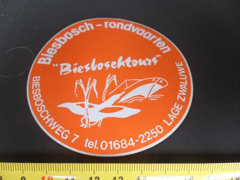 sticker lage zwaluwe biesbosch rondvaarten biesboschtours, Ophalen, Zo goed als nieuw