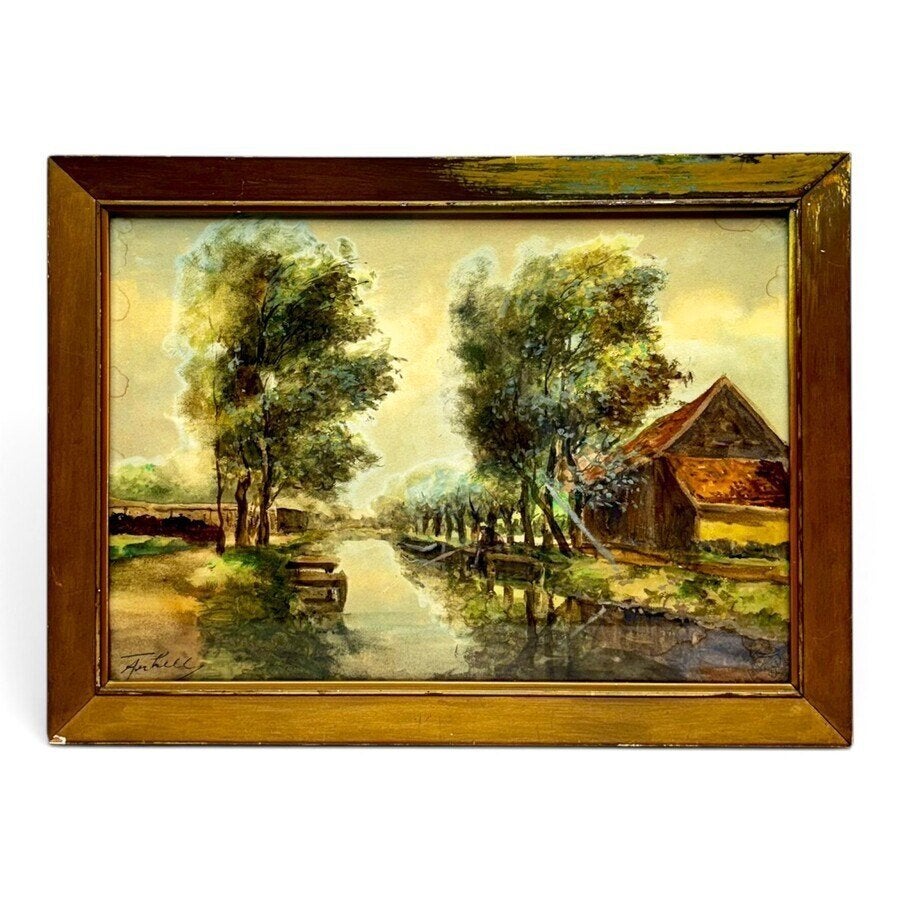 Adriaan (Christiaan Willem) Terhell (1863-1949) - knotwilgen, Antiek en Kunst, Ophalen of Verzenden