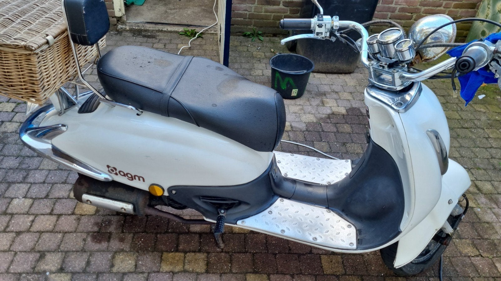 Agm grand retro 25kmh snorscooter, Gebruikt, Benzine, Ophalen, Overige merken