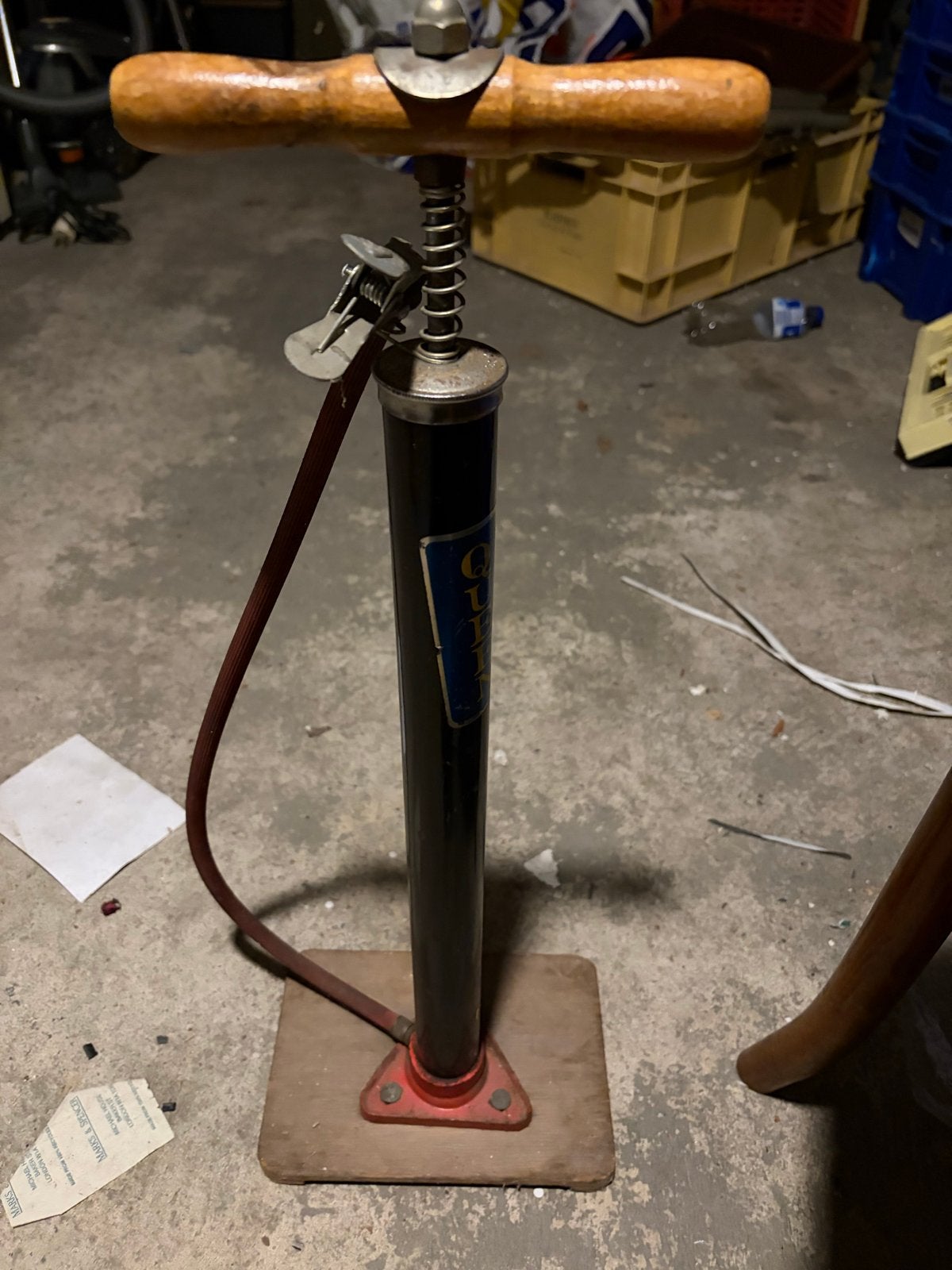 Vintage fietspomp werkend, Ophalen of Verzenden, Gebruikt