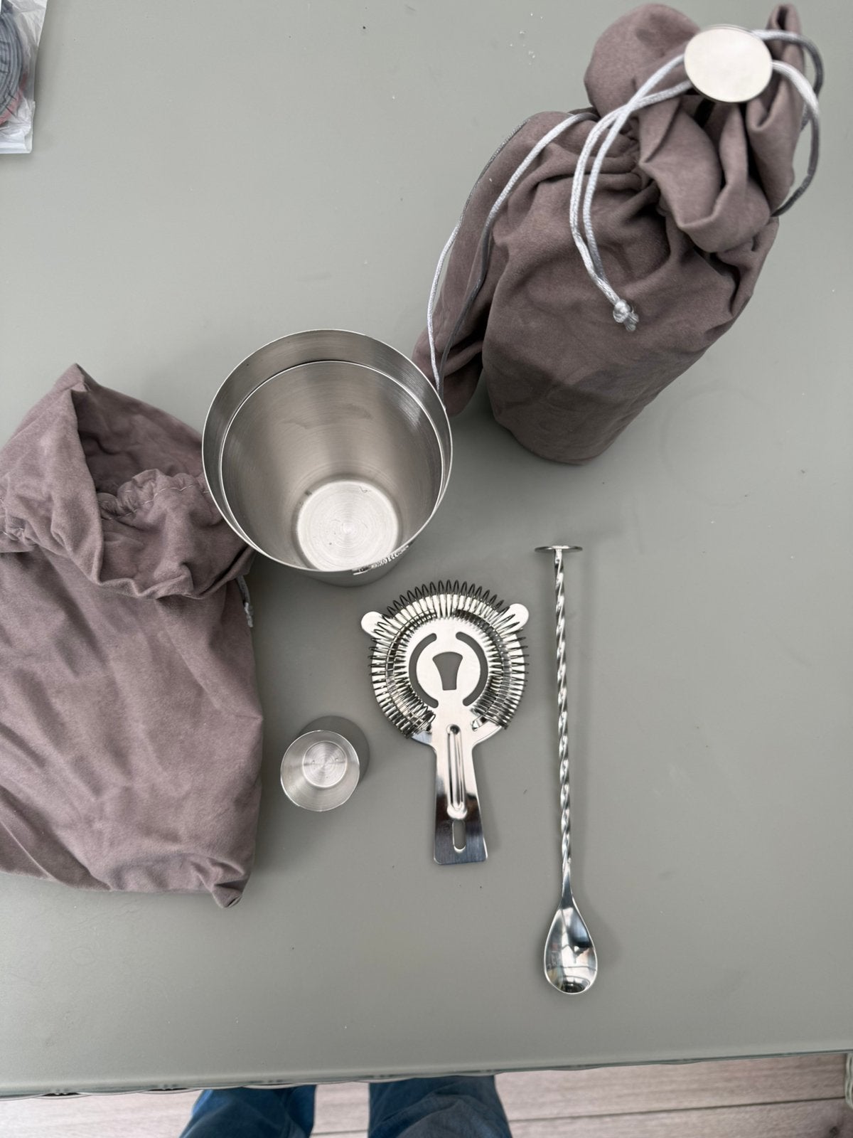RVS Cocktail Shaker Set, Overige typen, Zilver, Ophalen of Verzenden, Zo goed als nieuw