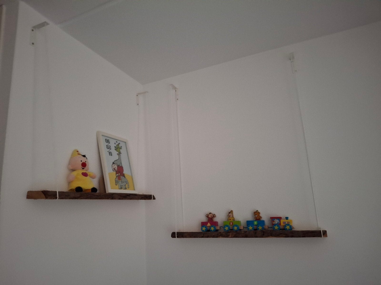 Houten hangplanken met schors, Huis en Inrichting, Ophalen
