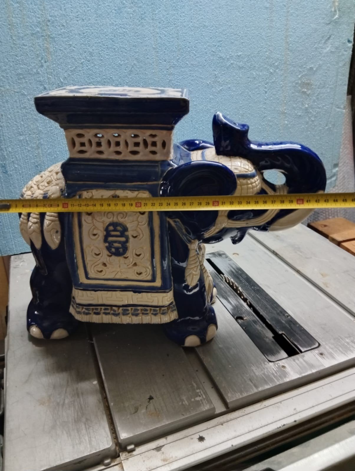 Chinoiserie Keramische Olifant Plantentafel/Bijzettafel, Ophalen of Verzenden