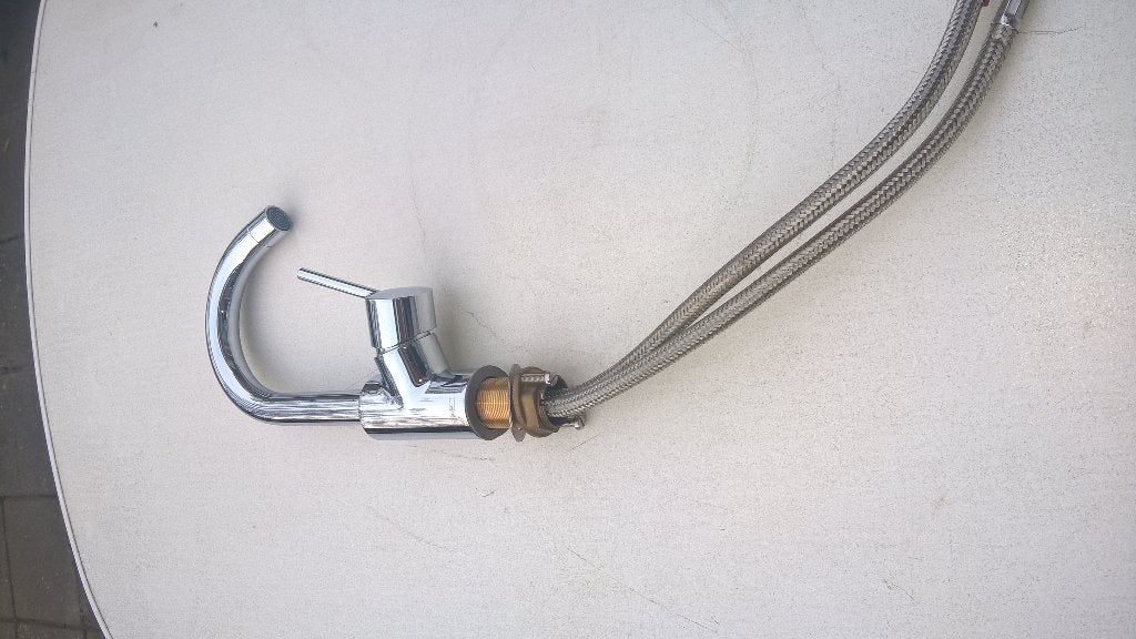 TE koop aangeboden mooi kraan doe gepast bod, Ophalen of Verzenden, Zo goed als nieuw, Chroom, Kraan
