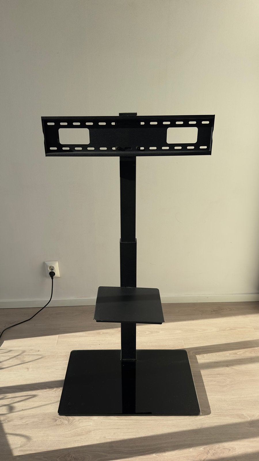 Luxe TV standaard - Zwart, verstelbaar, Ophalen, 100 tot 150 cm, 50 tot 100 cm, Zo goed als nieuw