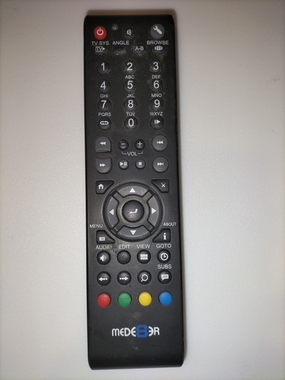 Originele Mede8er RC38 Afstandsbediening X2/X3D Series, Ophalen of Verzenden, Gebruikt, Origineel, Mediaspeler