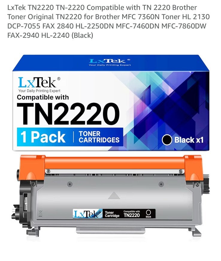 Nieuwe toner TN2220 Compatible with Brother original toner, Ophalen of Verzenden, Nieuw, Cartridge
