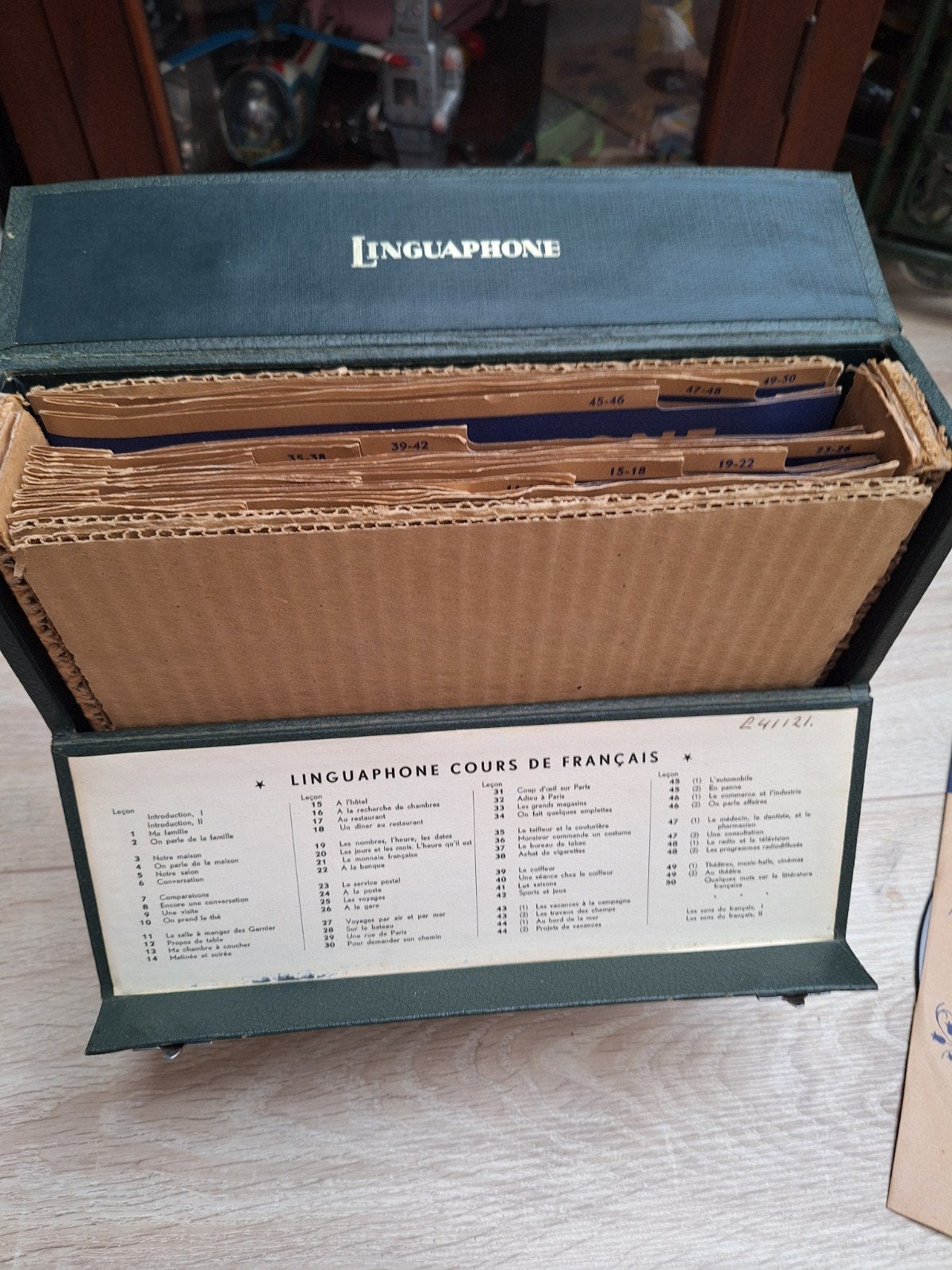Linguaphone Cours de Français - Vintage Taalcursus 1950 1960, Gebruikt, 10 inch, Ophalen of Verzenden, Boxset