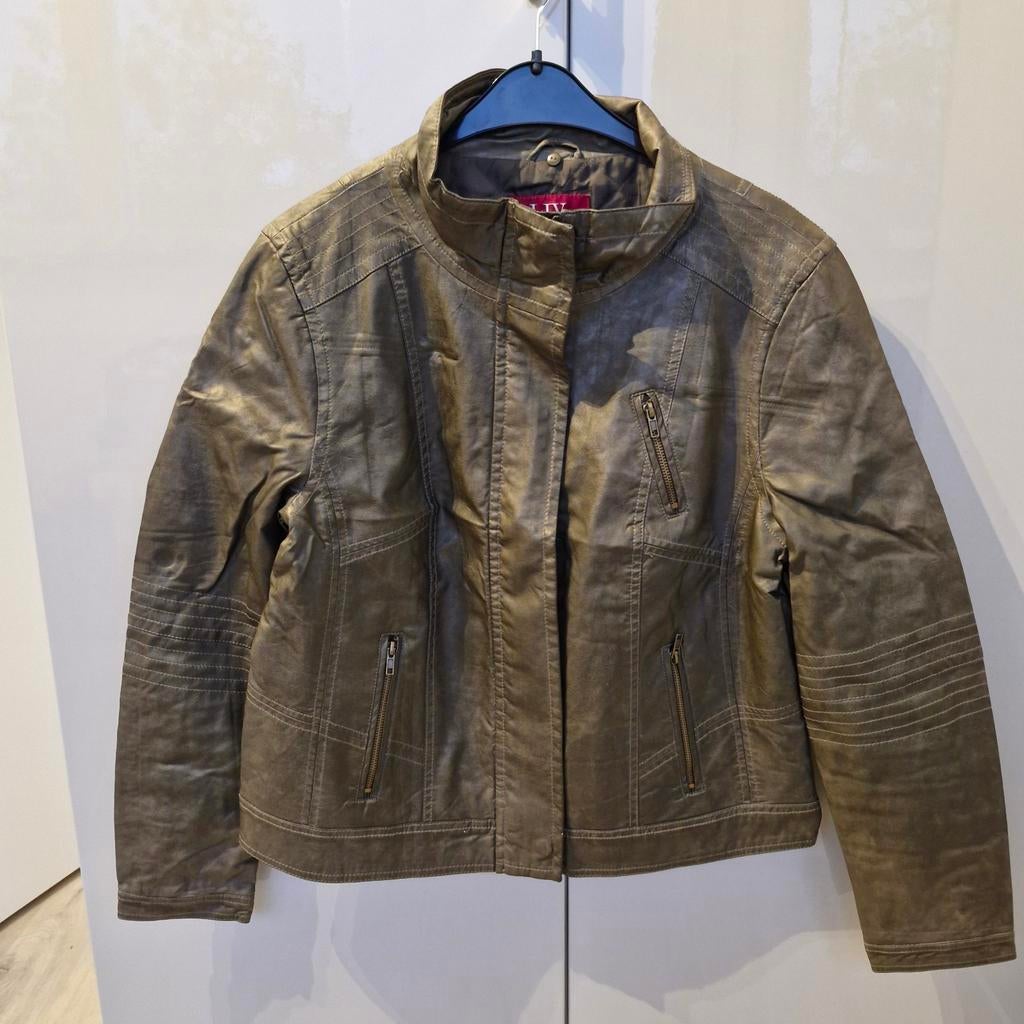 Stoer geoen jack van LIV Collection, maat 44, Bruin, Maat 42/44 (L), Ophalen of Verzenden, LIV Collection