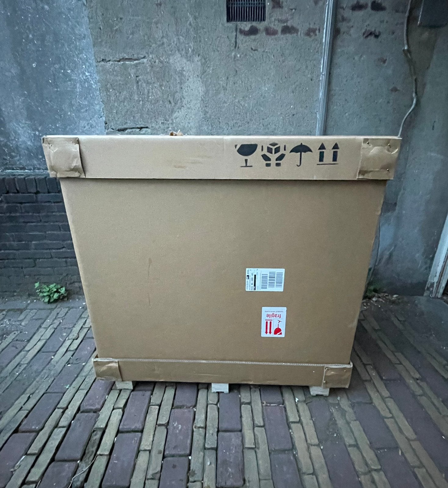 Zeer stevige pallet doos karton luxe verpakking GRATIS !, Ophalen, Doos, 100 cm of meer, Opvouwbaar