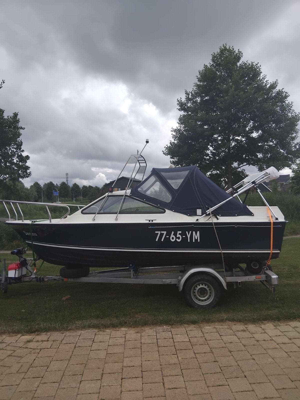 Noorse skibsplast 510 polyester met boottrailer, Ophalen of Verzenden, Staal