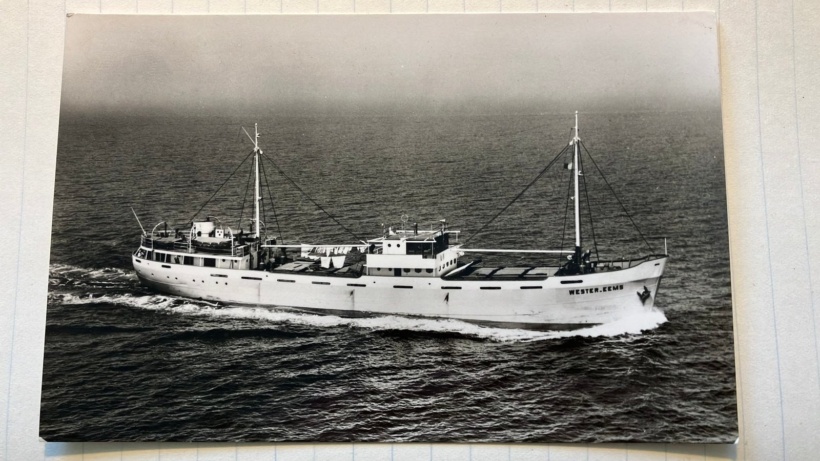 WESTER-EEMS  1948  reder Bos - werf E.J. Smit, Verzamelen, Ophalen of Verzenden, Zo goed als nieuw, Kaart, Foto of Prent