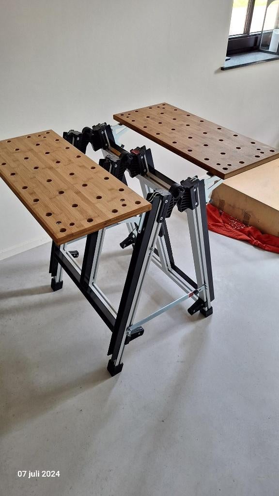Nieuwe Walko-3 Professional met 2 werkbladen, Ophalen, Nieuw, 70 tot 120 cm, Inklapbaar