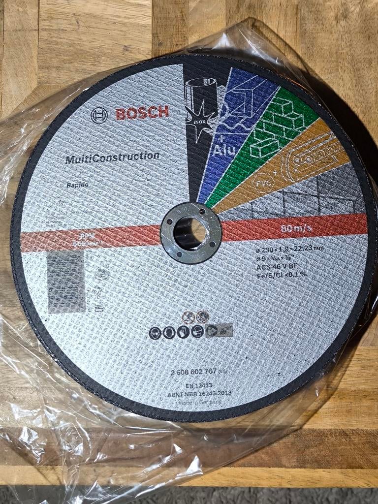 10 stuks Bosch Blauw Doorslijpschijf, Ophalen of Verzenden, Nieuw, 1000 watt of meer, Haakse handslijpmachine