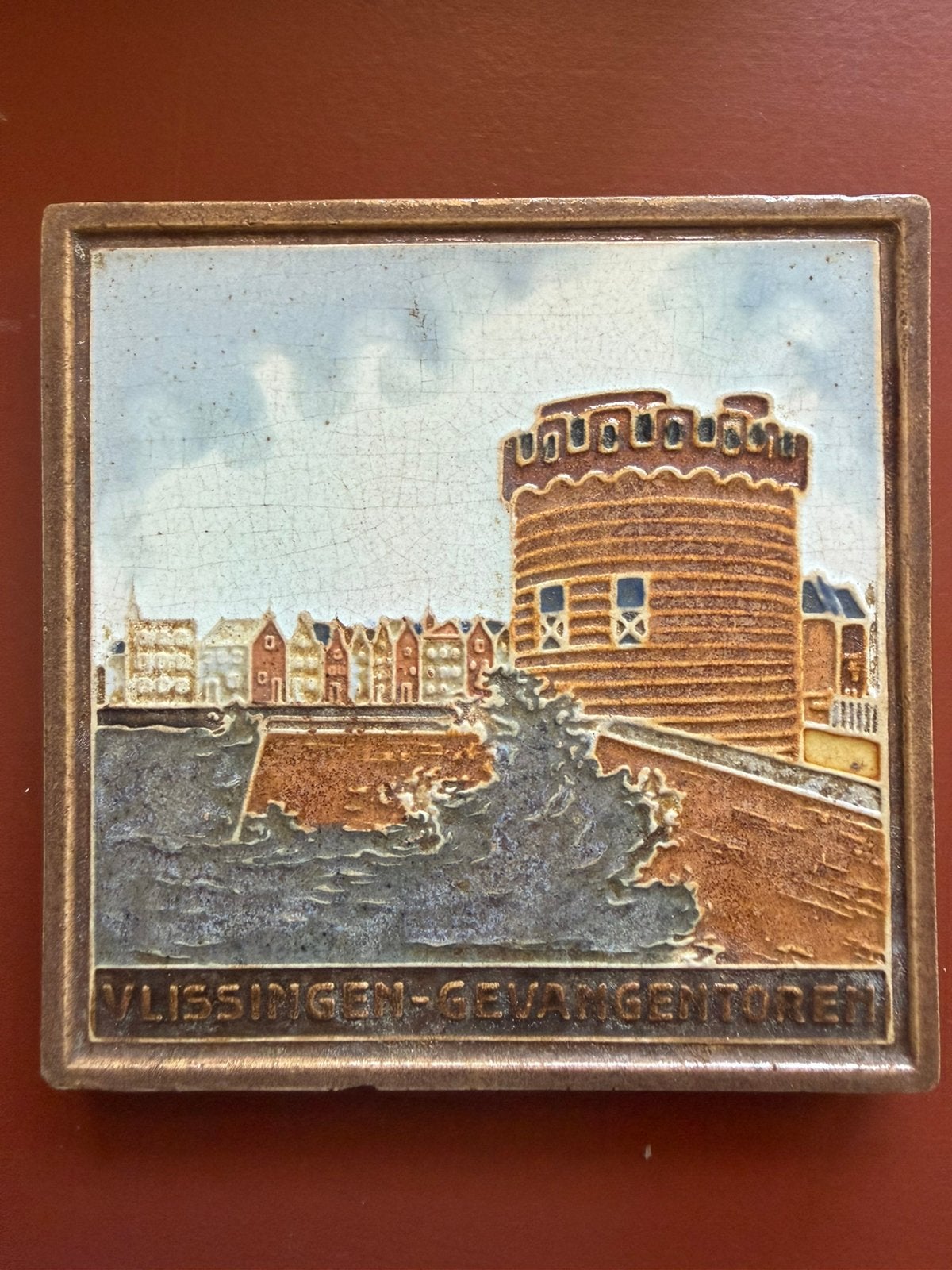 Westraven tegel Gevangentoren Vlissingen, Antiek en Kunst, Antiek | Wandborden en Tegels, Ophalen of Verzenden