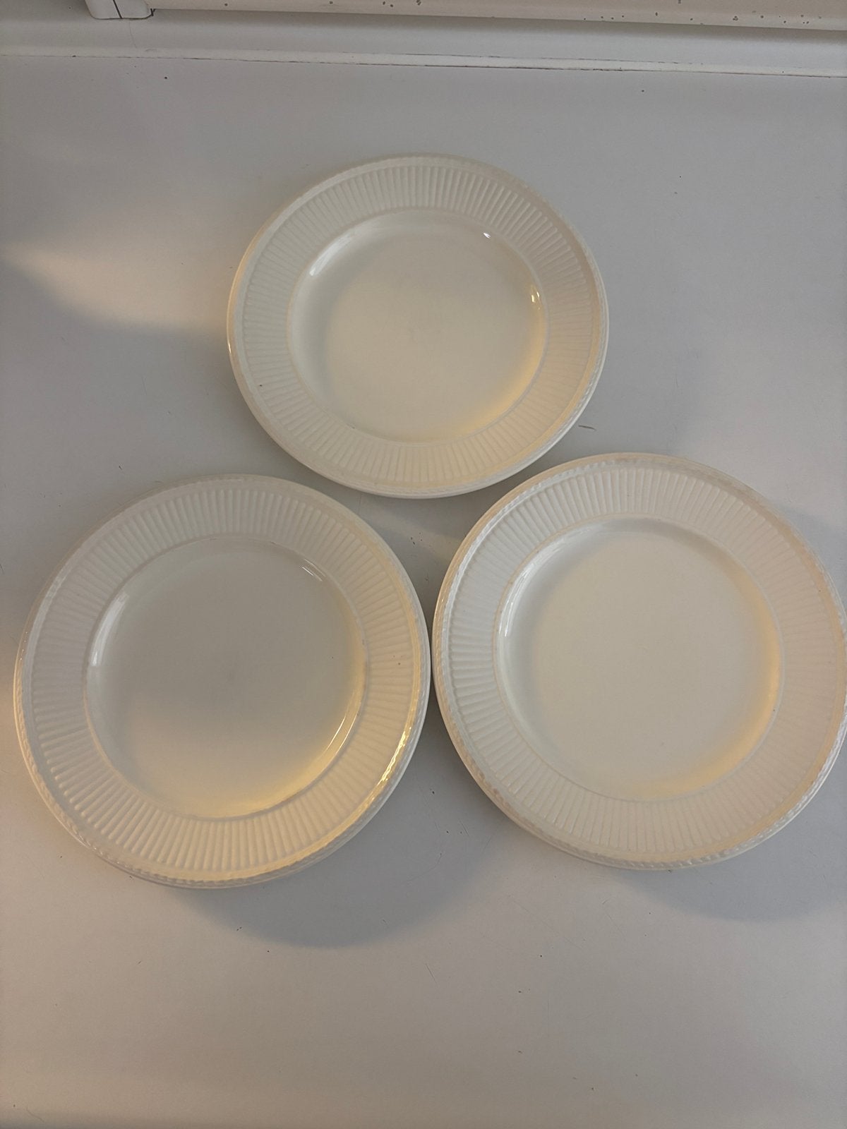 3x ontbijtbotdjes van Wegwood Edme, Gebruikt, Verzenden, Klassiek, Bord(en)