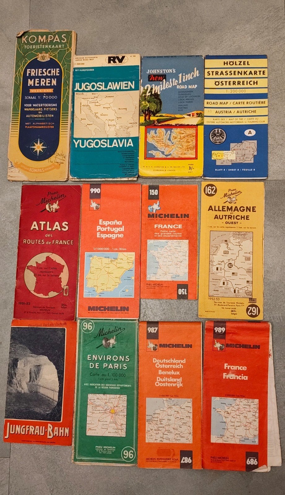 enkele klassieke landkaarten, Boeken, Gelezen, Frankrijk, Ophalen of Verzenden, Landkaart