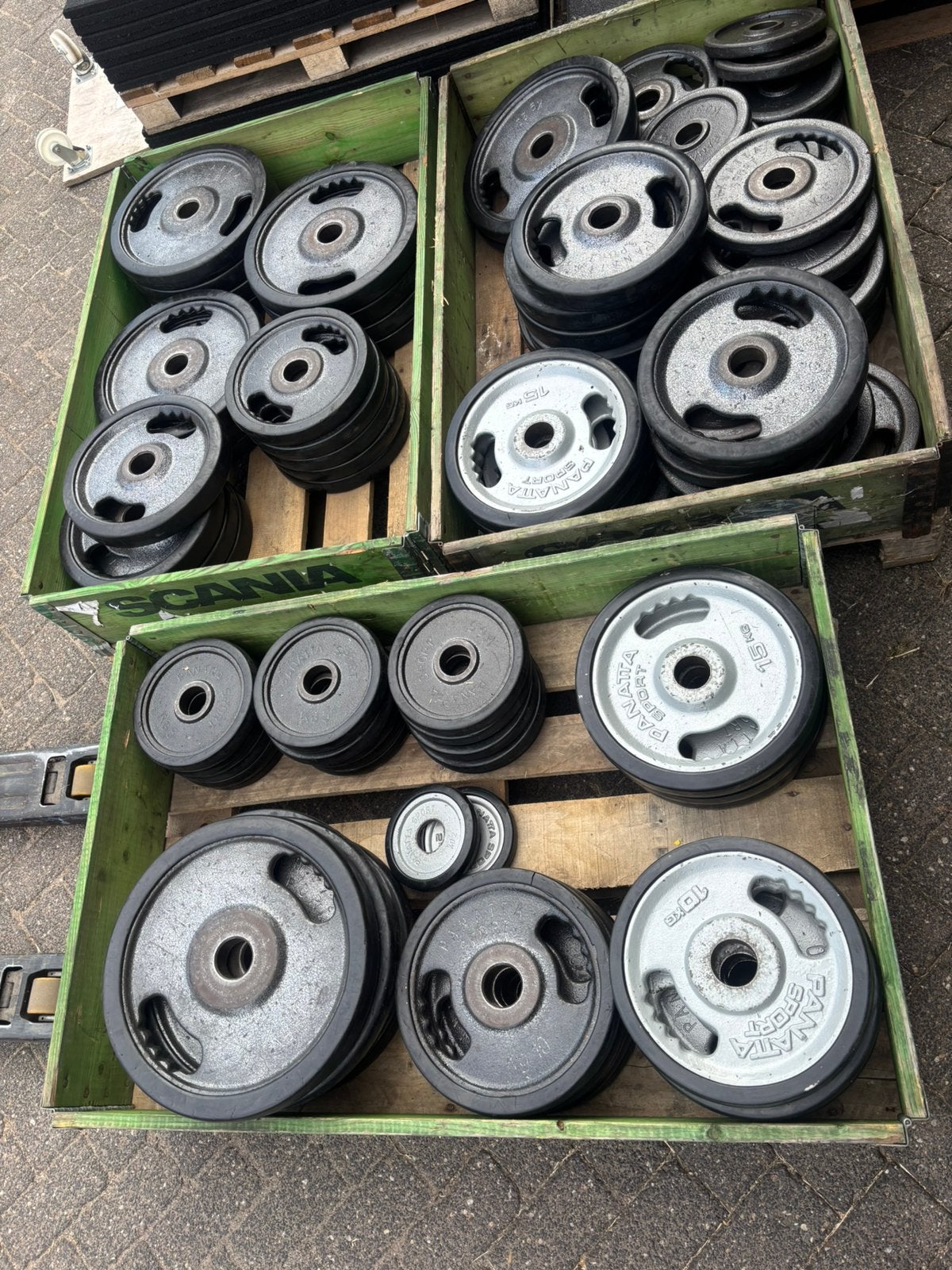 Partij Panatta halterschijven - 1100 kg, Ophalen, Halterschijven, Gebruikt, Panatta