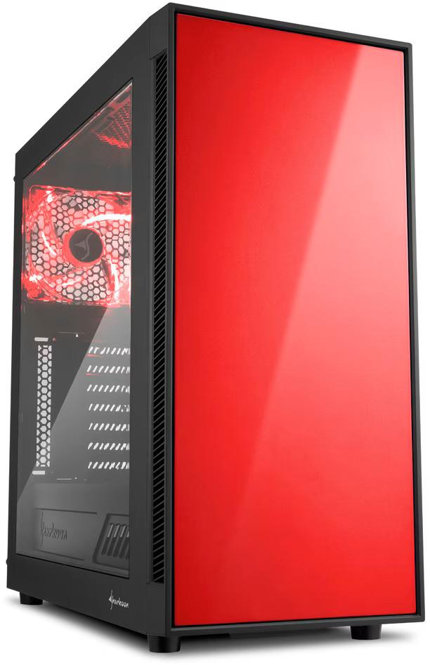 Sharkoon AM5 Window Rood Behuizing, Computers en Software, Computerbehuizingen, Ophalen, Nieuw