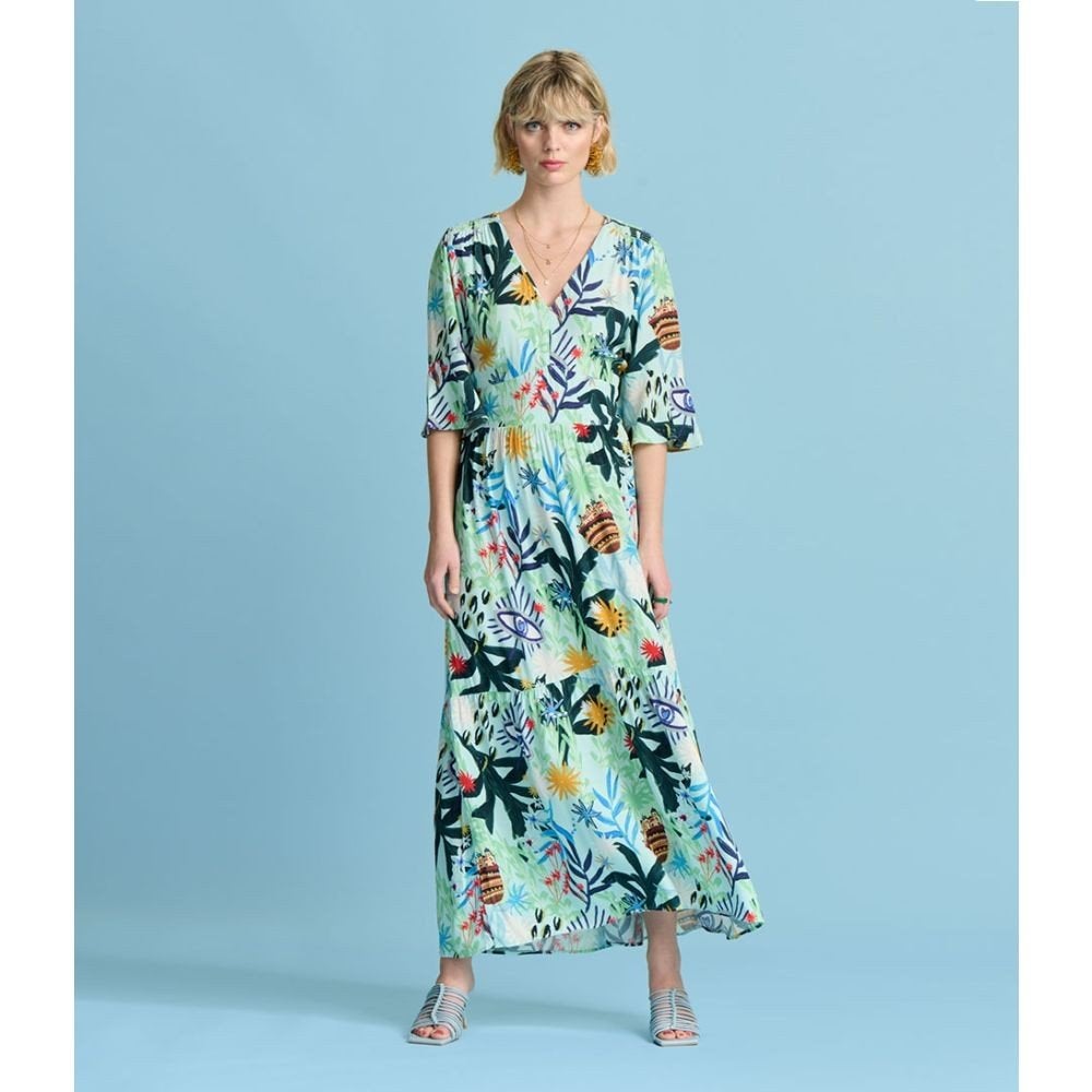 Pom amsterdam floral maxi dress nieuw, Nieuw, Maat 36 (S), Pom amsterdam, Onder de knie