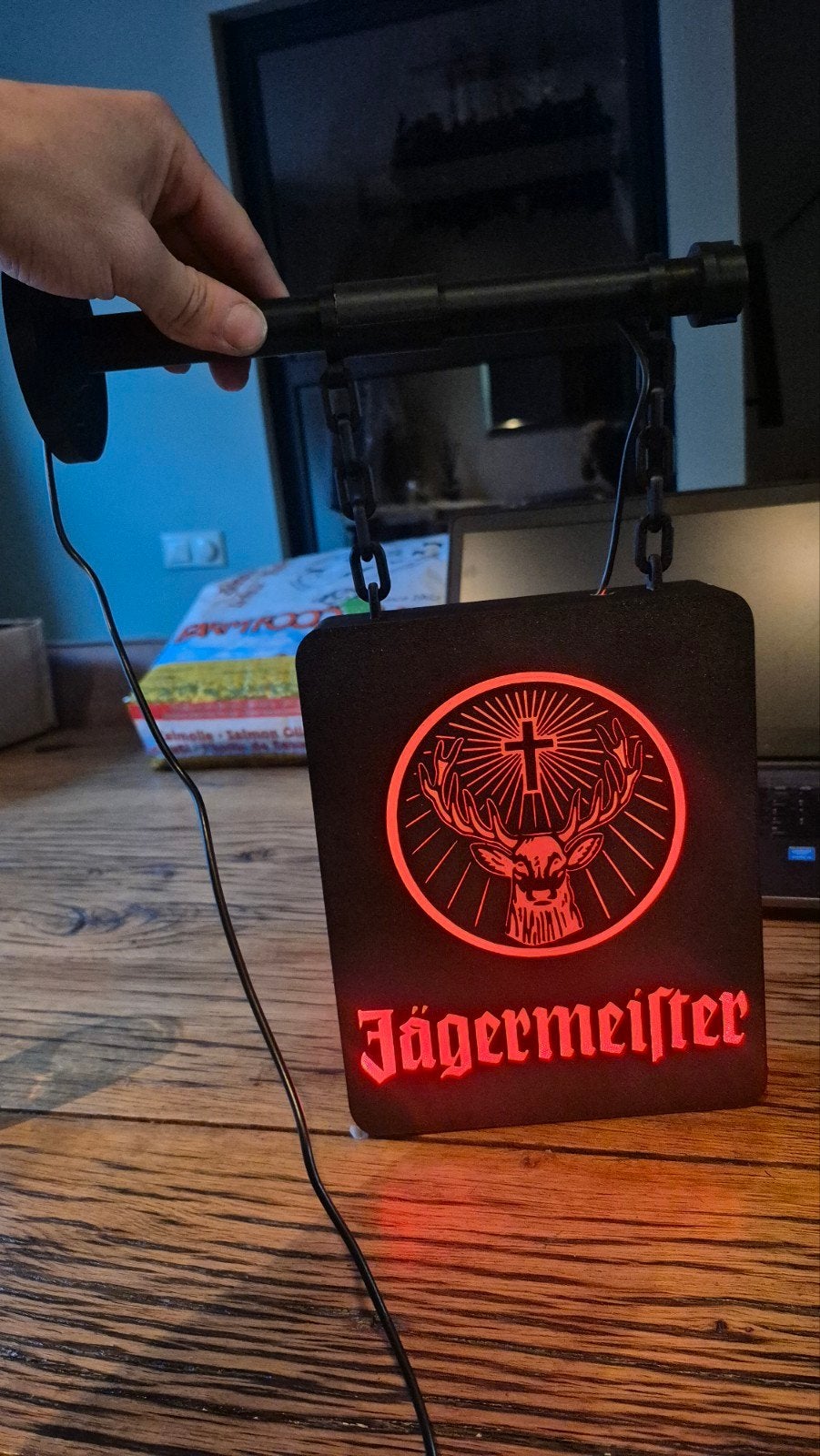 jagermeister reclamebord, Ophalen of Verzenden, Zo goed als nieuw, Reclamebord
