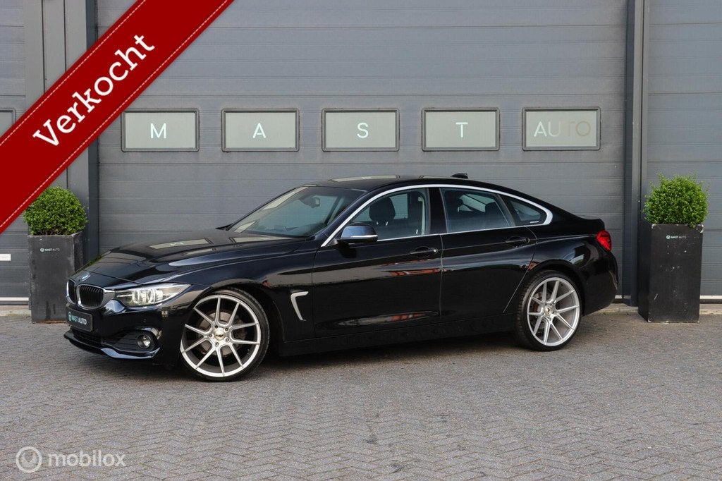 BMW 4-serie Gran Coupé 418i High Executive|AUT|Sportstoelen, Auto's, BMW, Automaat, Gebruikt, Automatische klimaatregeling, Zwart