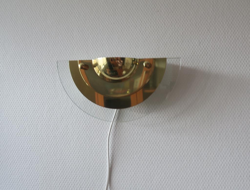 Prachtig wandlamp goudkleurig, Ophalen of Verzenden, Zo goed als nieuw, Glas, Modern