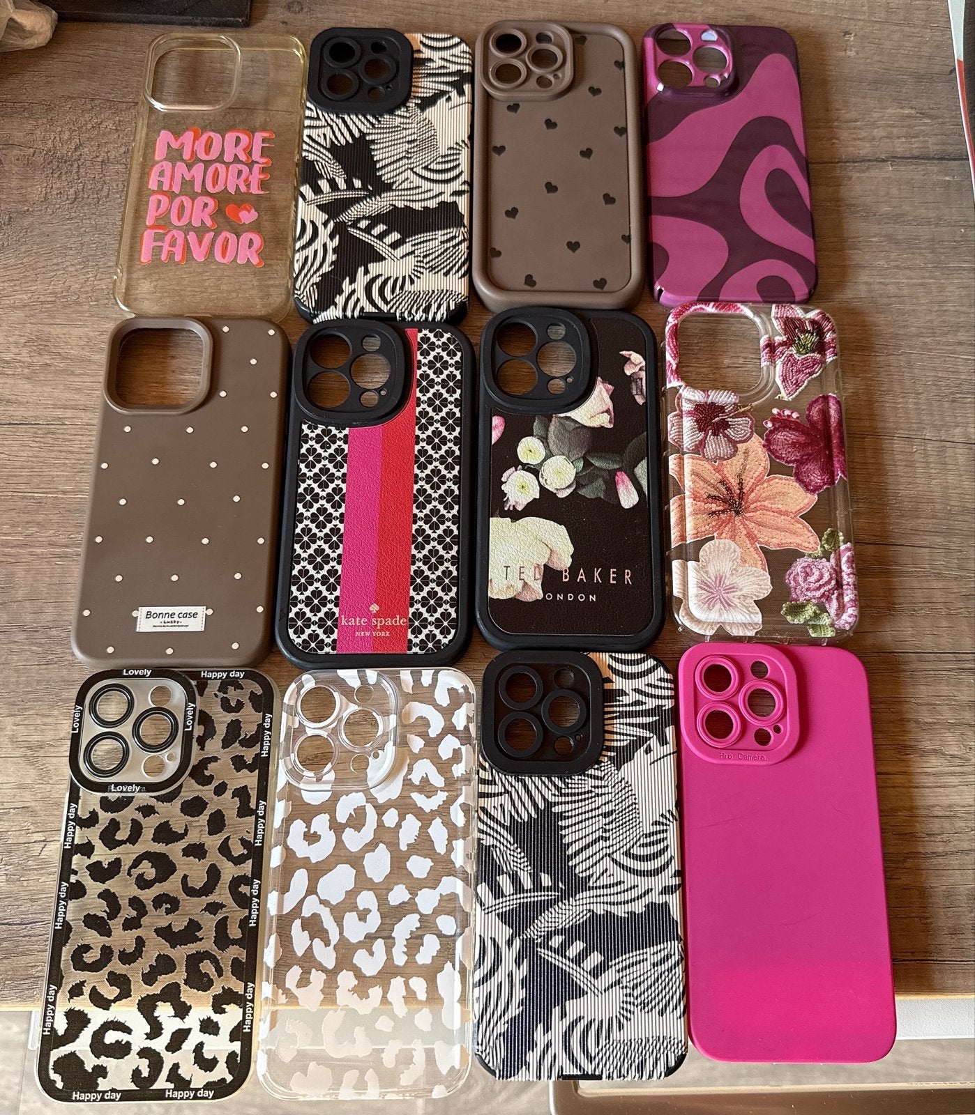 Diverse iPhone 13 Pro Hoesjes - Verschillende Merken, Kunststof, IPhone 13 Pro, Bruin, Hoesje of Tasje
