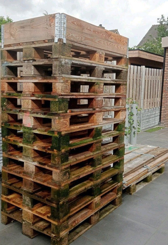 Pallets met Rand ( Moestuinbakken ) 11 stuks, Ophalen, Gebruikt, 50 mm of meer, Pallet