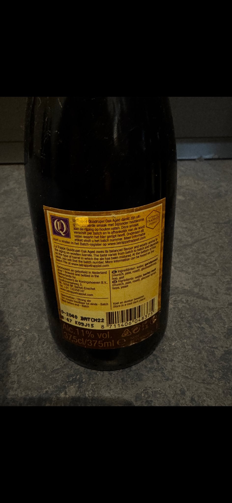 La Trappe Trappist Oak Aged batch 22, Ophalen of Verzenden, Nieuw, Flesje(s), La Trappe