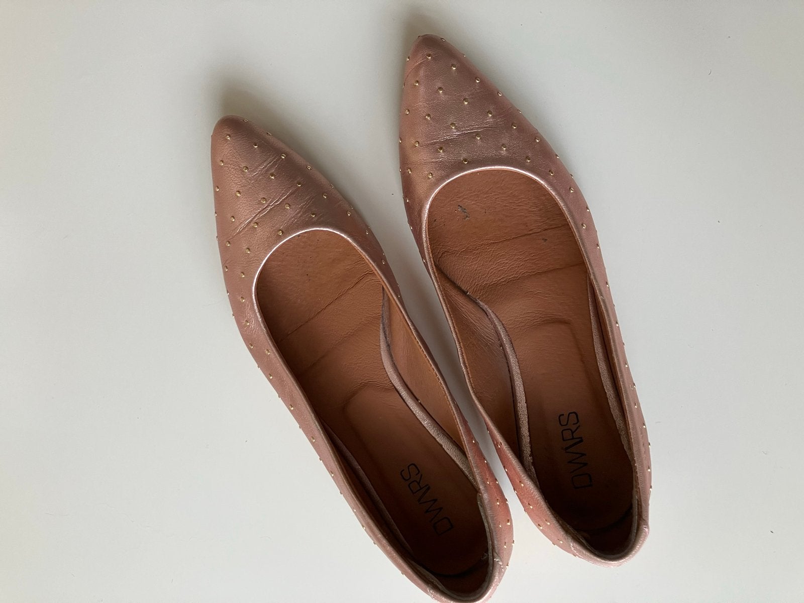 DWARS Ballerina's met studs - Maat 42, Roze, Gedragen, Ballerina's, Ophalen of Verzenden