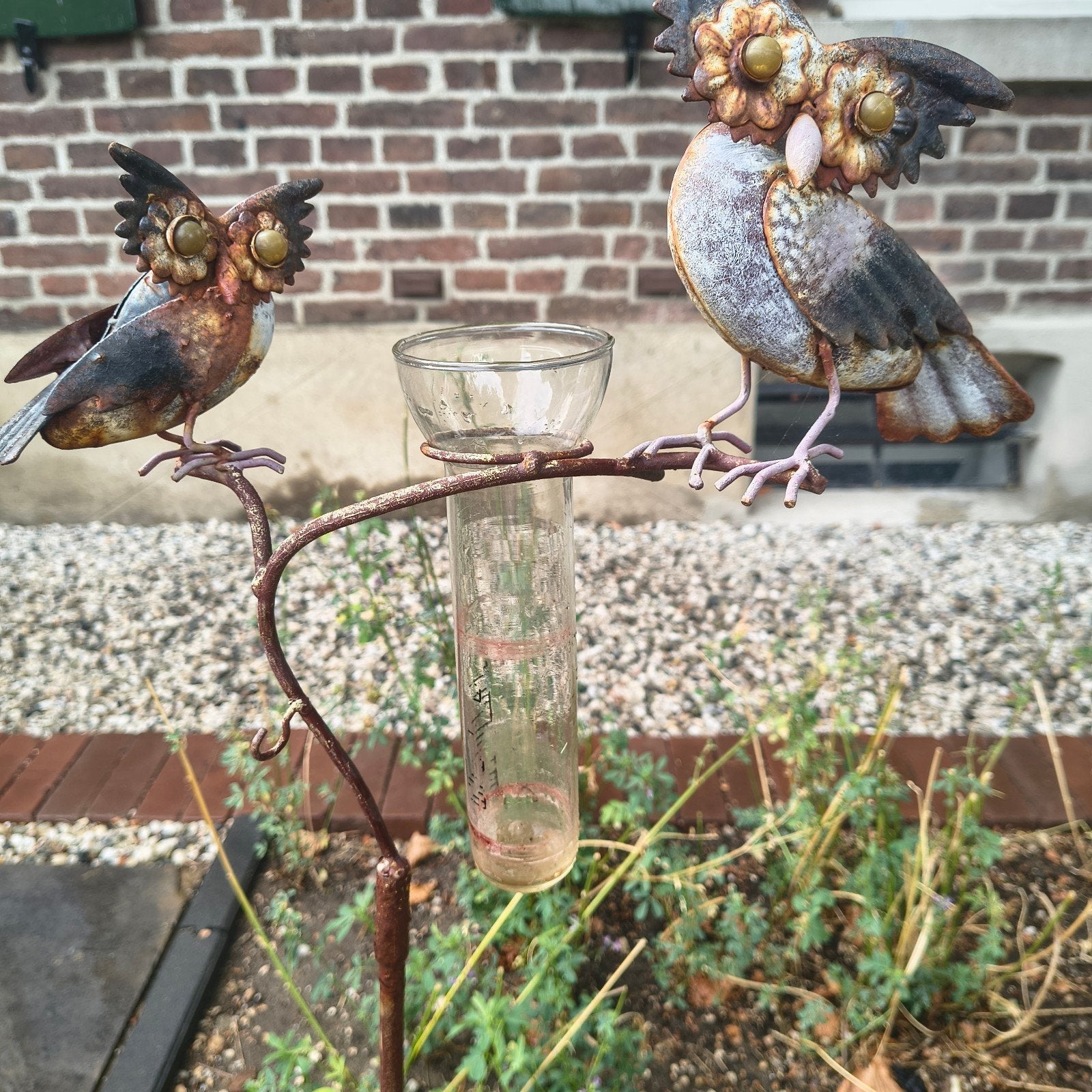 Decoratieve Uilen Regenmeter voor Tuin, Ophalen