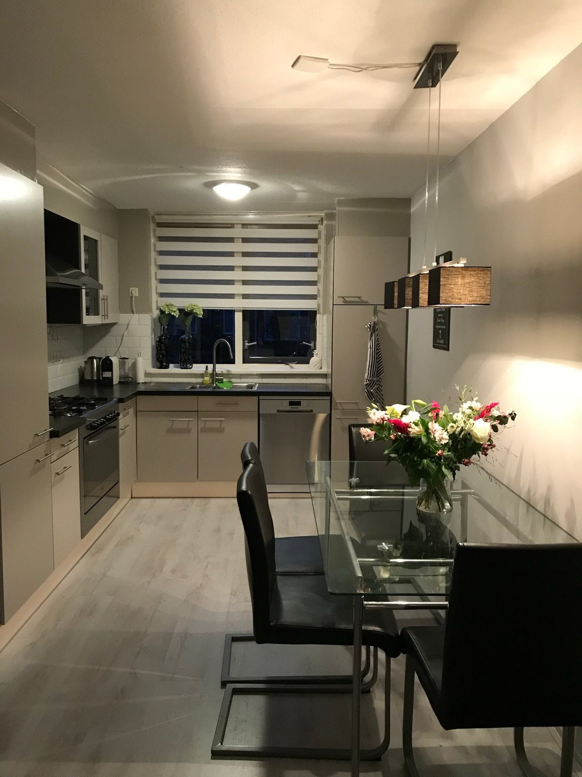 Glazen eettafel, Ophalen, Gebruikt, 50 tot 100 cm, 150 tot 200 cm