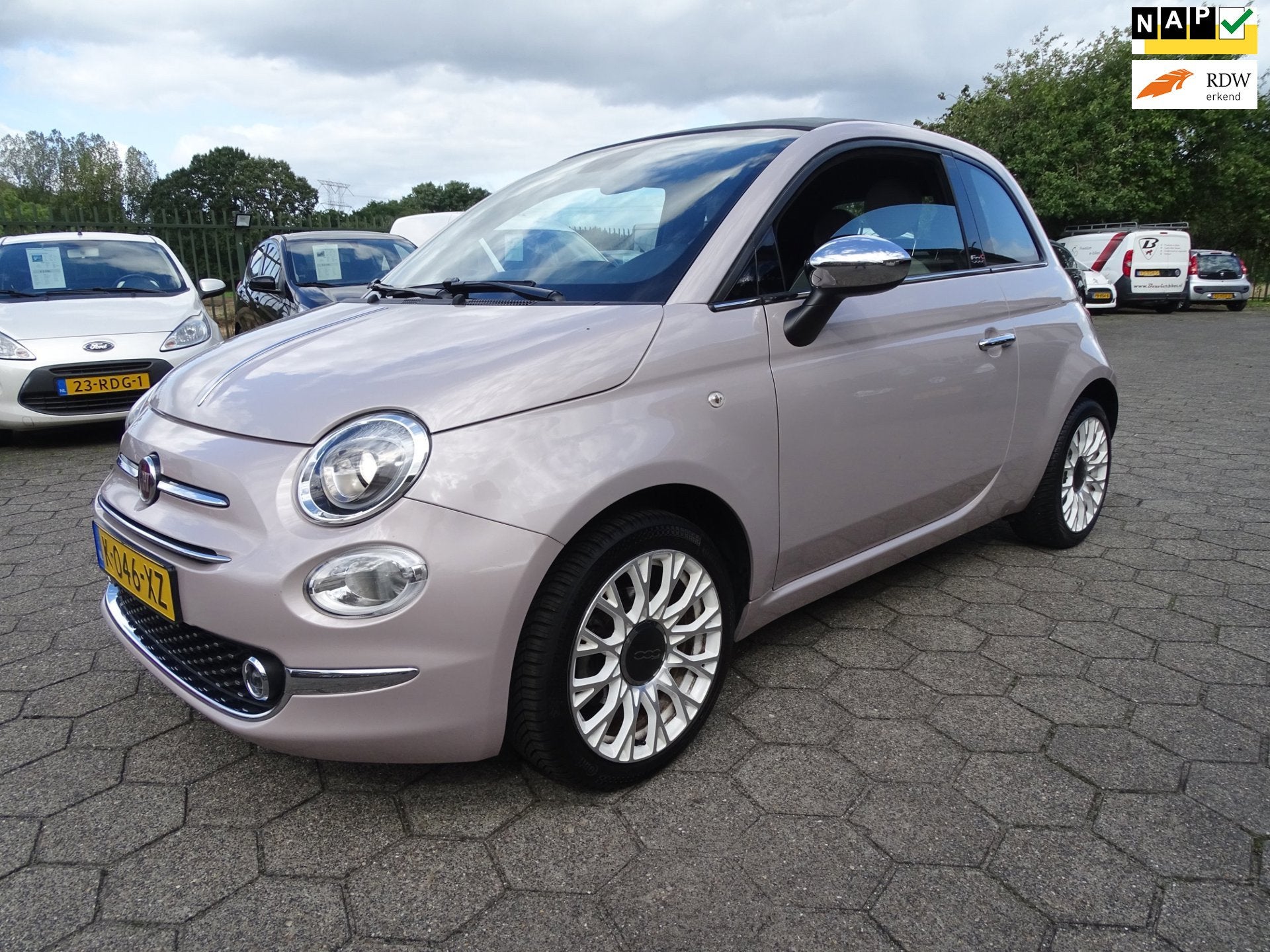 Fiat 500 C 1.0 Hybrid Star, Auto's, Voorwielaandrijving, Dealer onderhouden, Stof, Euro 6