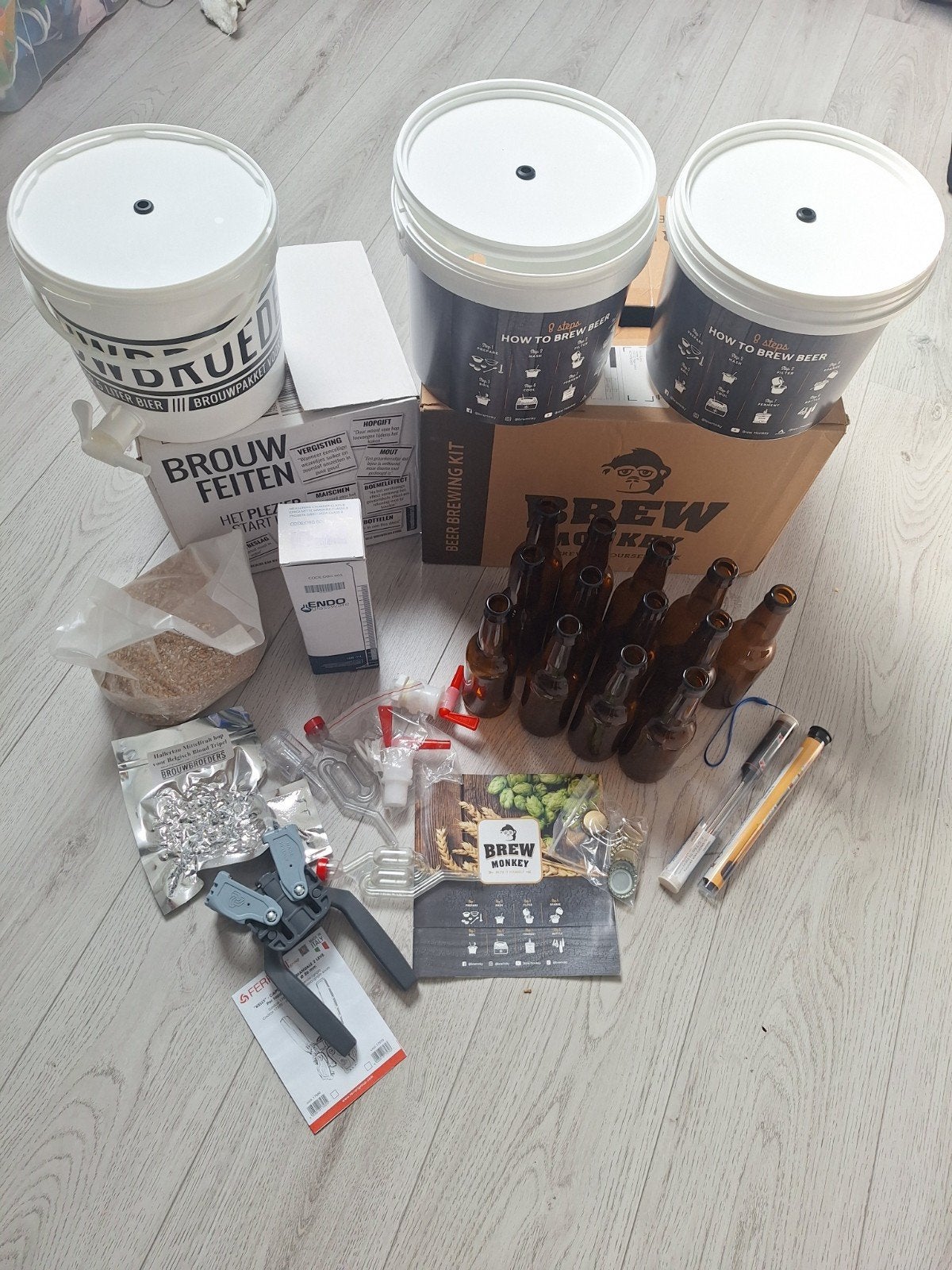 Bierbrouw Starterspakket - Compleet voor Thuisbrouwers, Ophalen, Zo goed als nieuw