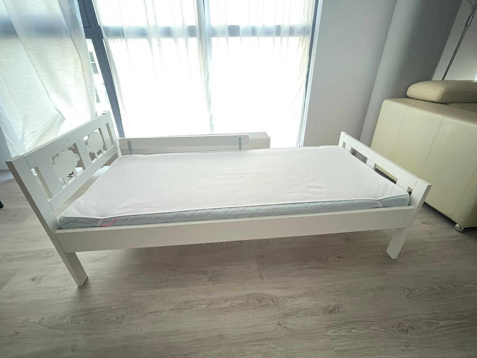 IKEA White Children’s Bed, Gebruikt, Minder dan 70 cm, 160 tot 180 cm, Ophalen