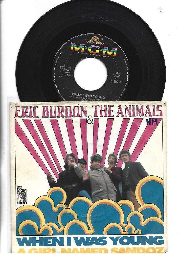 ERIC BURDON & THE ANIMALS SINGLE 7" WHEN I WAS YOUNG, 7 inch, Ophalen of Verzenden, Pop, Overige typen