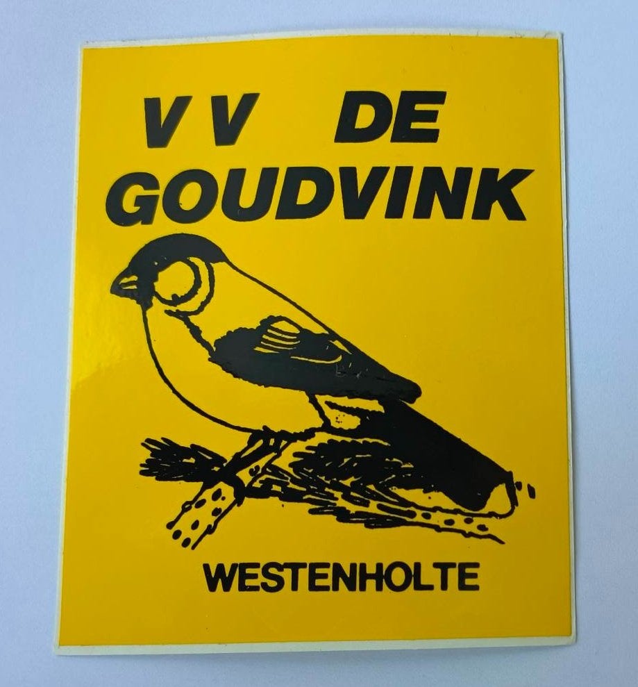Sticker V.V de Goudvink Westenholte, Verzamelen, Ophalen of Verzenden, Zo goed als nieuw, Bedrijf of Vereniging