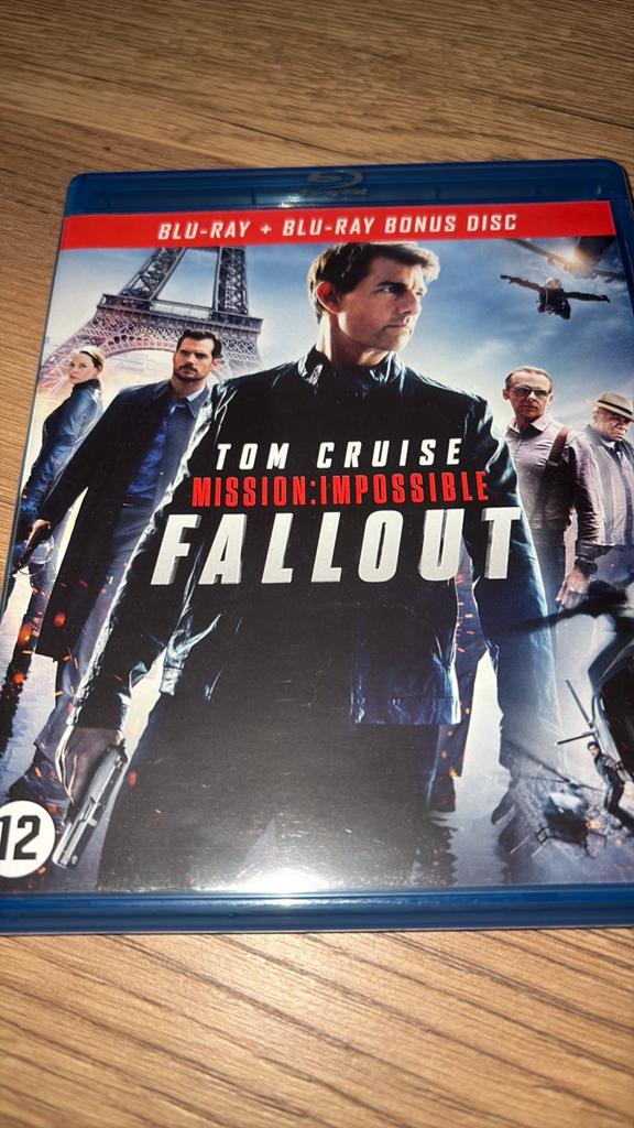 Mission Impossible: Fallout met Tom Cruise op blu-ray., Cd's en Dvd's, Blu-ray, Ophalen of Verzenden, Zo goed als nieuw, Actie
