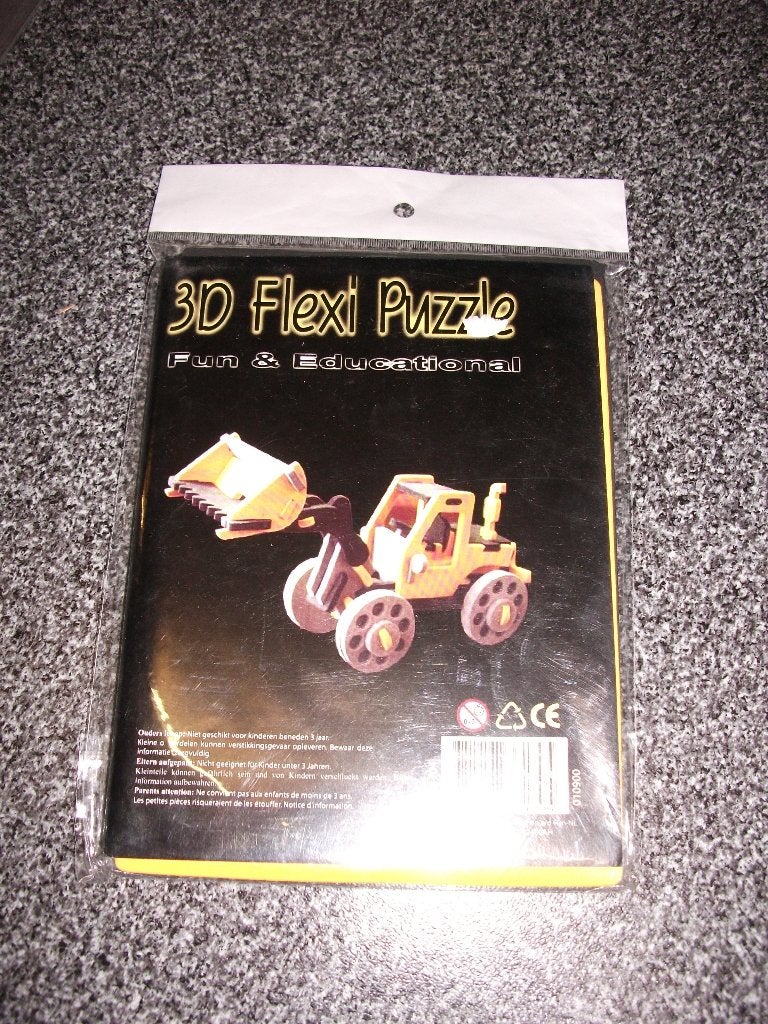 3D Flexi Puzzle Bulldozer (van foam) Fun & Educational, Ophalen of Verzenden, Meer dan 50 stukjes, Zo goed als nieuw, 6 jaar of ouder