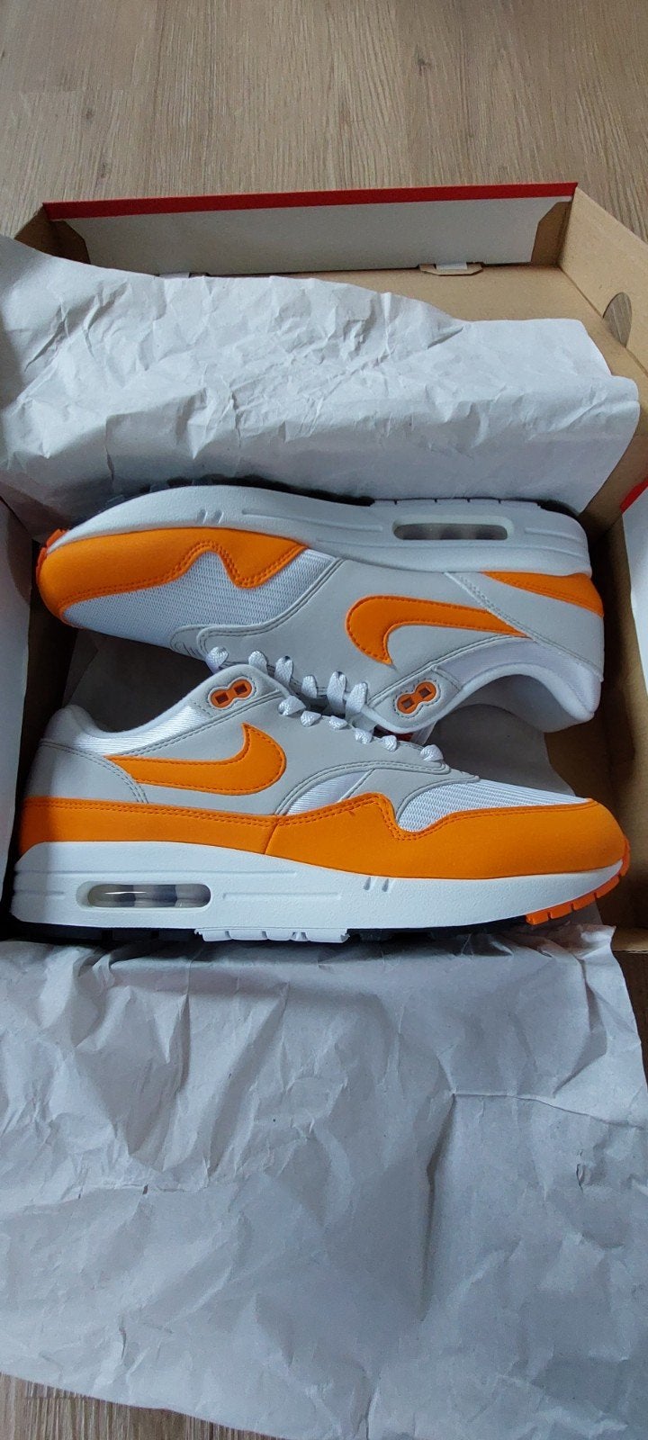 nike air max 1 anniversary white magma orange, Kleding | Heren, Ophalen, Nieuw, Overige kleuren