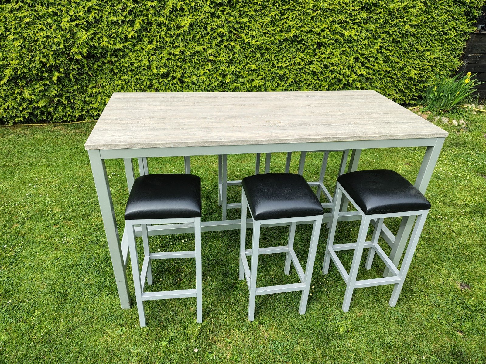 Mooie set: bartafel met 6 krukken., Ophalen of Verzenden