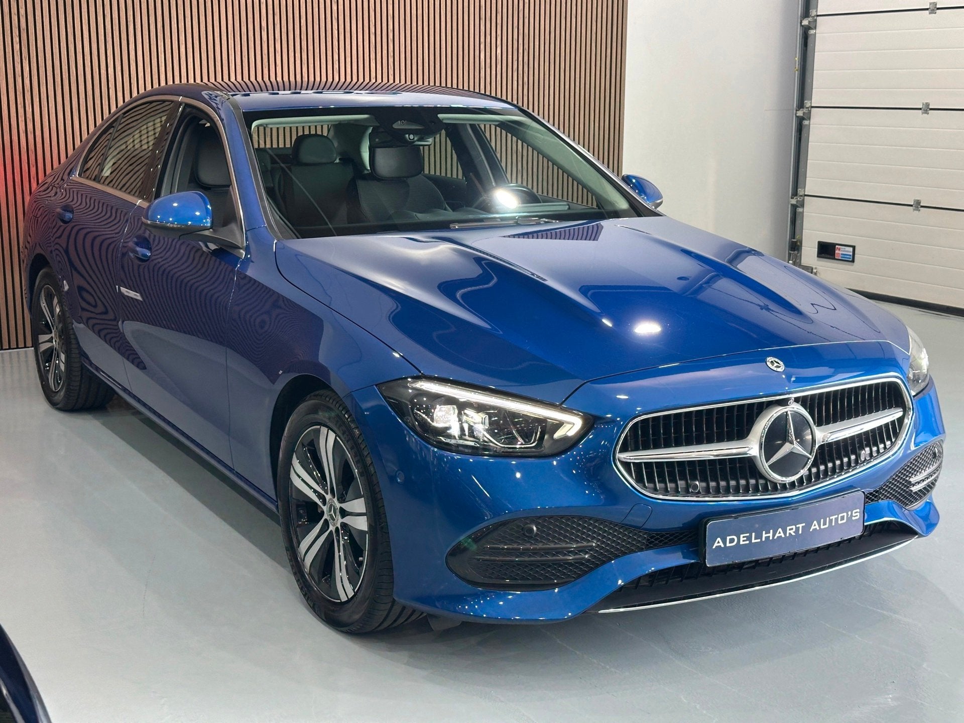 Mercedes-Benz C-klasse 180 Luxury Line Automaat / Navigatie, Auto's, Automaat, 4 cilinders, Blauw, Bedrijf
